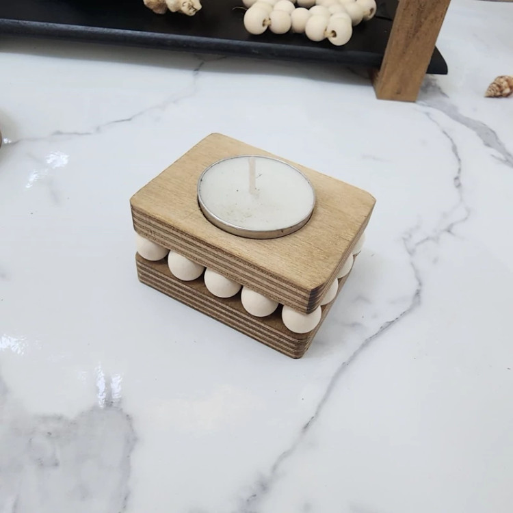 پایه وارمر چوبی مهره ای