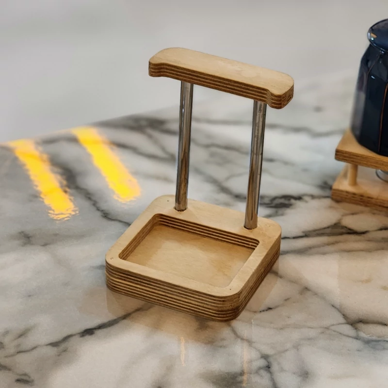 کنار گازی چوبی با پایه استیل